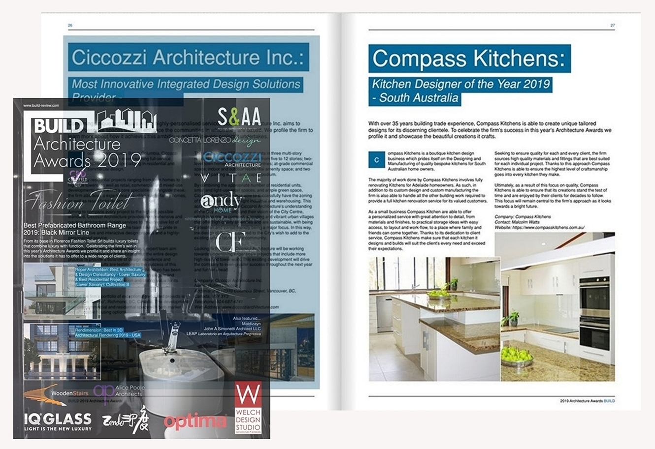 Kitchen Designer of the year 2019, Compass Kitchens of Adelaide